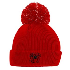 Berretto con pon pon riflettente da junior - Rosso Brillante